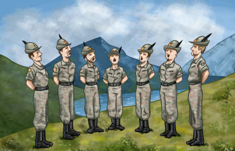 Illutrazione Coro degli alpini, 2016