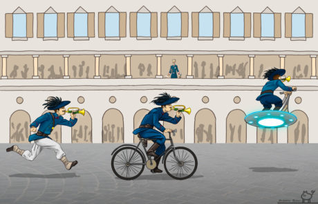 Illustrazione Parata dei bersaglieri, 2015